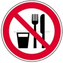 Verbotszeichen: Essen und Trinken verboten (BGV A8 P 19)