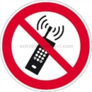 Verbotszeichen: Mobilfunk verboten nach ISO 7010 (P 013)