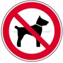 Verbotszeichen: Mitführen von Tieren verboten (BGV A8 P 14)