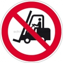 Verbotszeichen: Für Flurförderzeuge verboten nach ISO 7010 (P 006)
