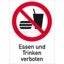 Verbotszeichen: Kombischild Essen und Trinken verboten