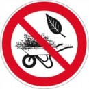 Verbotszeichen: Grünabfälle verboten
