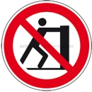 Verbotszeichen: Schieben verboten nach ISO 7010 (P 017)