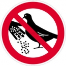 Verbotszeichen: Tauben füttern verboten