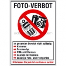 Verbotszeichen: Kombischild Foto-Verbot