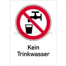Verbotszeichen: Kombischild Kein Trinkwasser